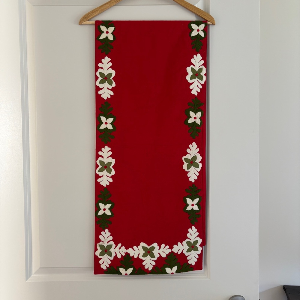 Crate & Barrel yule table runner